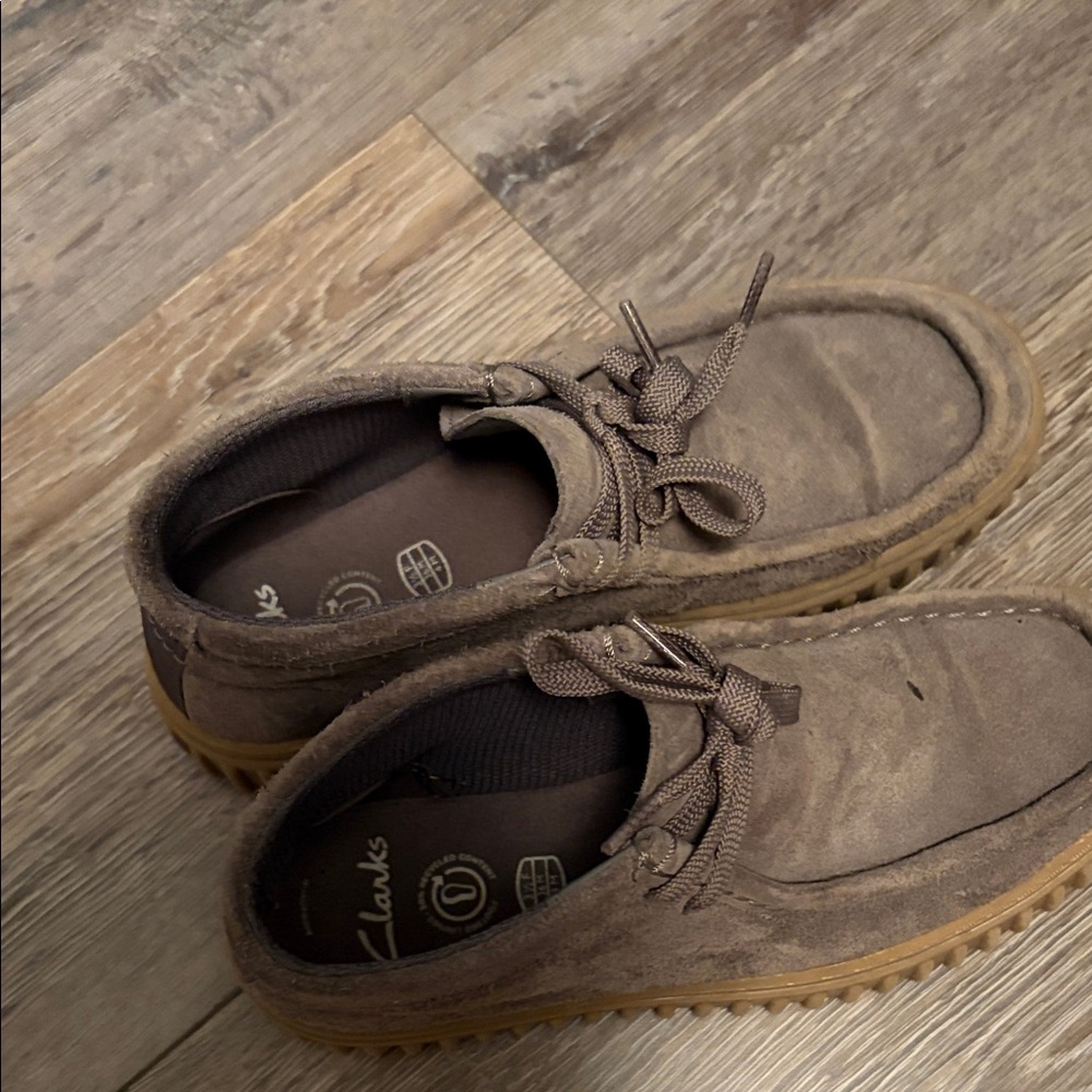 Clarks boys  Suede Brown Loafers